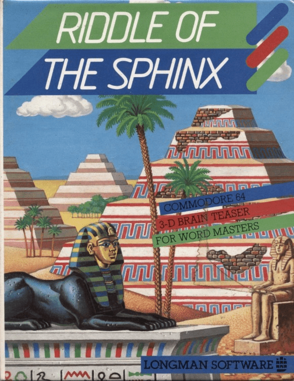 Riddle Of The Sphinx box art for Commodore 64
